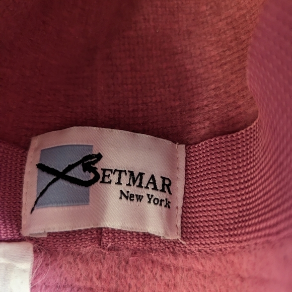 Betmar 100% Angora Fuzzy Pink Bucket Hat – Cloche Style Soft Winter Hat OS - Picture 3 of 6